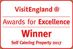 Winner - Visit England Self Catering Property 2017 (Logo)